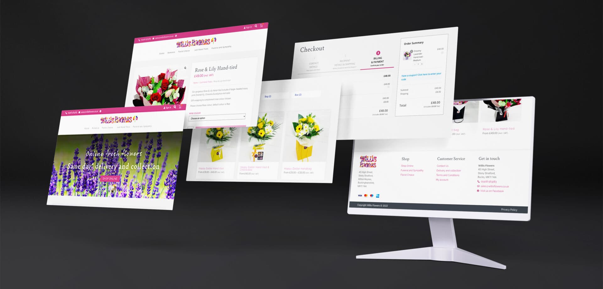 flower company website design