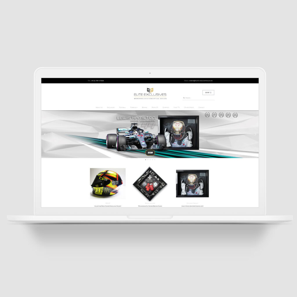 memorabilia web design